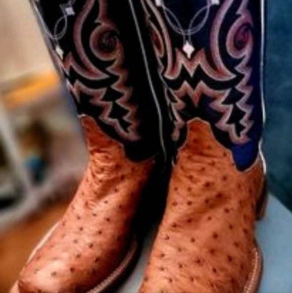 Authentic Justin Western Boots. Quill Leather - Picture 1 of 6